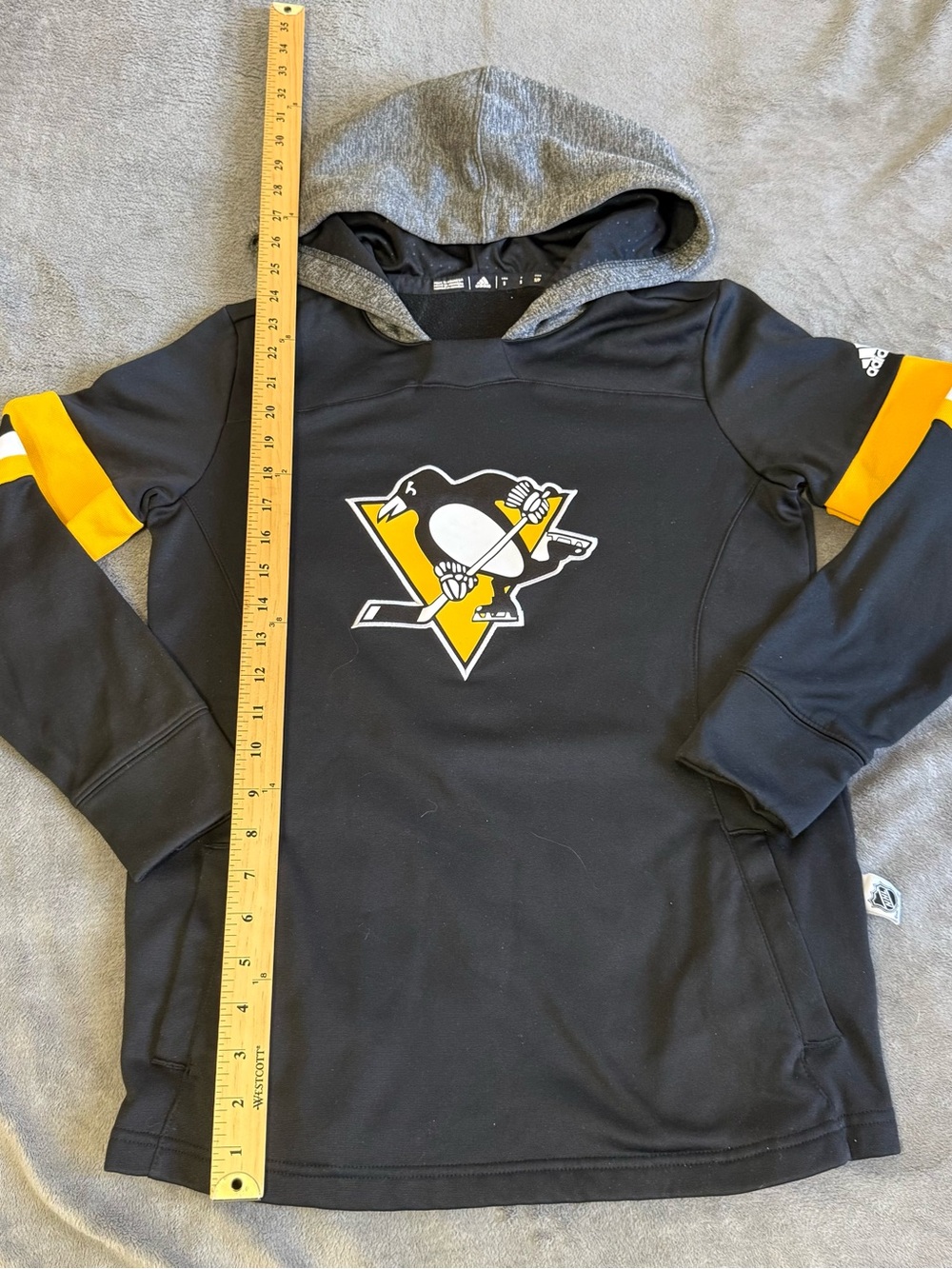 Adidas Pittsburgh Penguins NHL jersey-style pullover hoodie size Small Petite - Picture 5 of 8